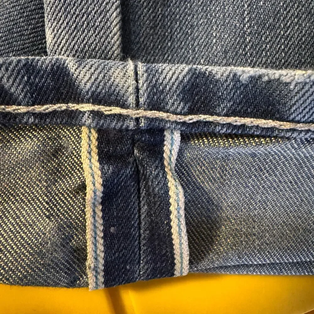Neighborhood Men’s Narrow Straight Selvage Denim Jean SZ 32 Embroidered Grunge